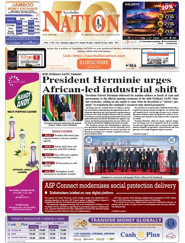 Tuesday 18 August, 2026