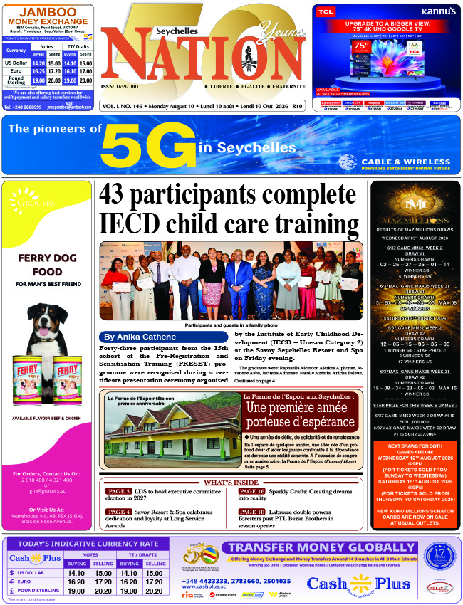 Monday 10 August, 2026