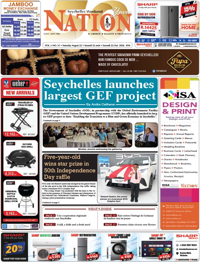 Saturday 22 August, 2026
