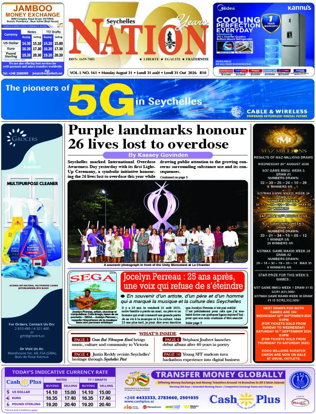 Monday 31 August, 2026