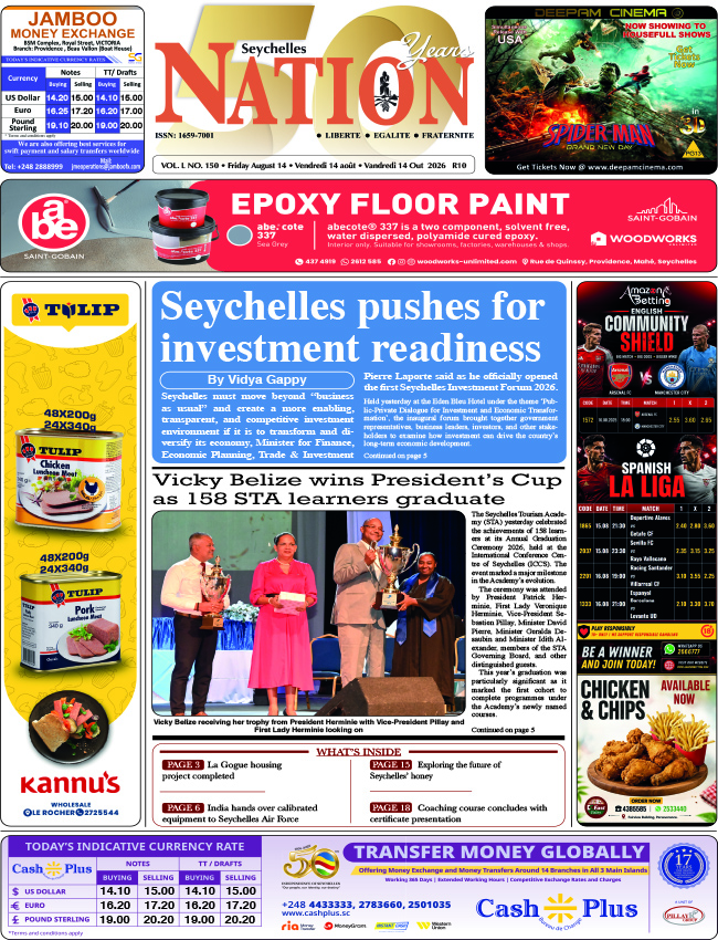 Friday 14 August, 2026