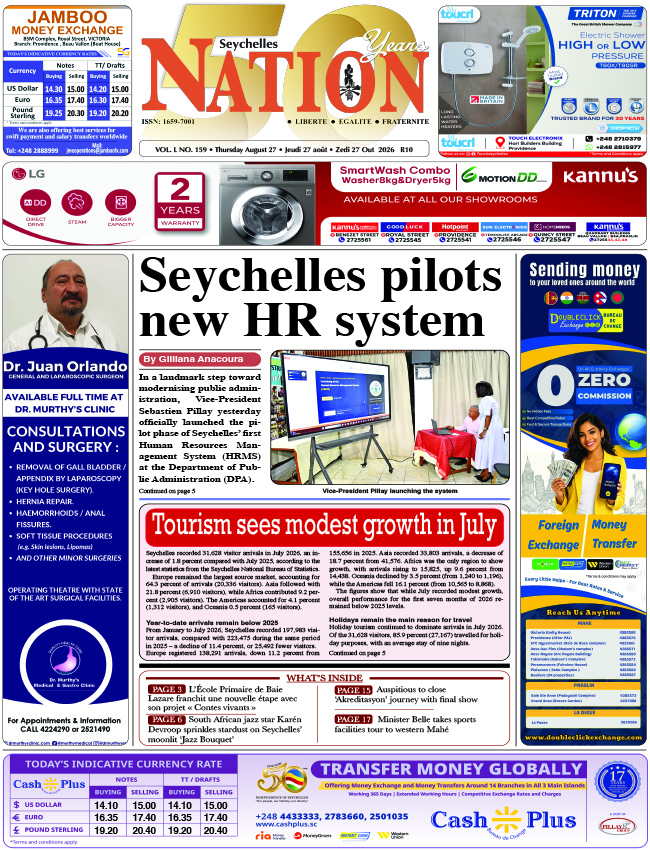Thursday 27 August, 2026