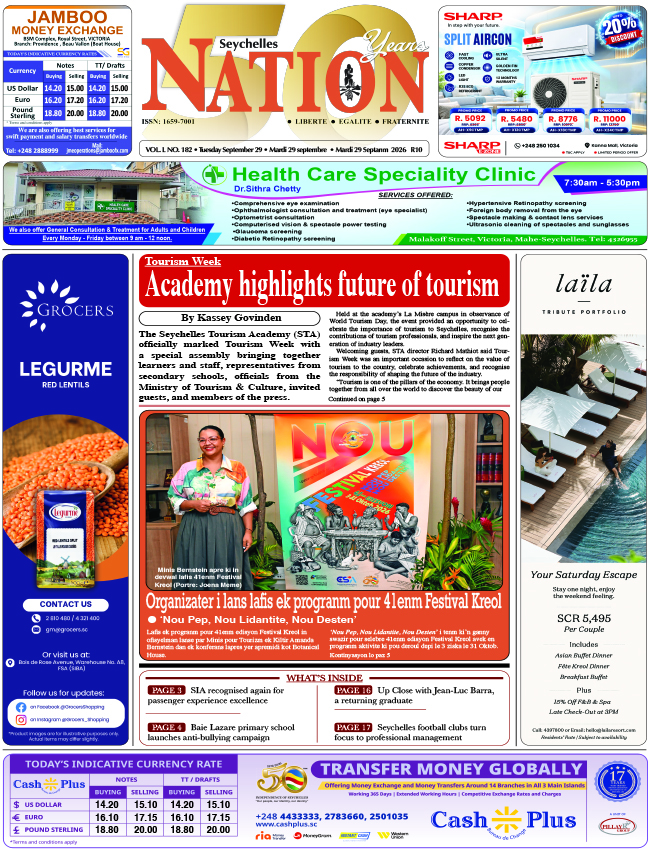 Tuesday 29 September, 2026