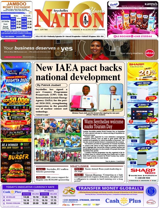 Wednesday 30 September, 2026