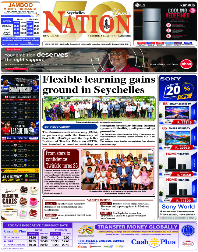 Wednesday 02 September, 2026