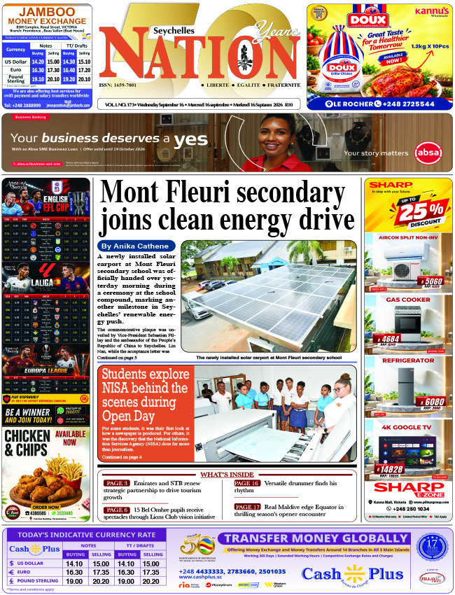 Wednesday 16 September, 2026