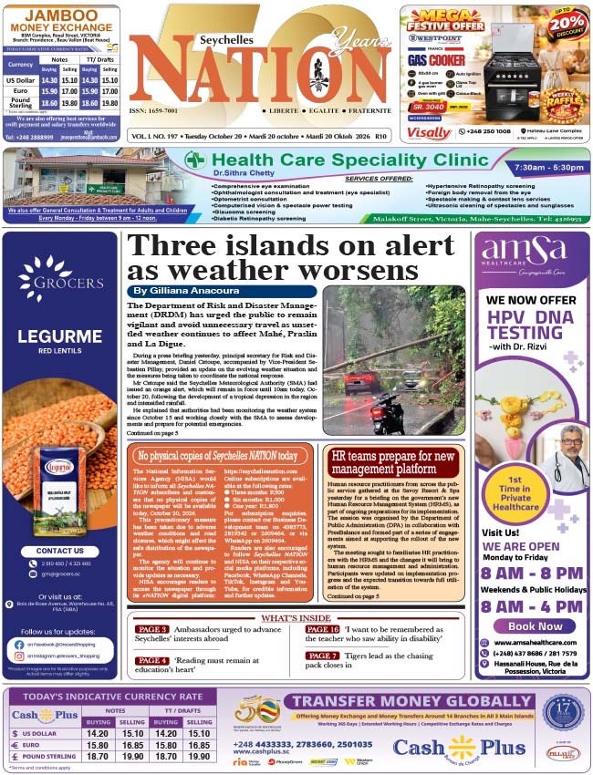 Tuesday 20 October, 2026
