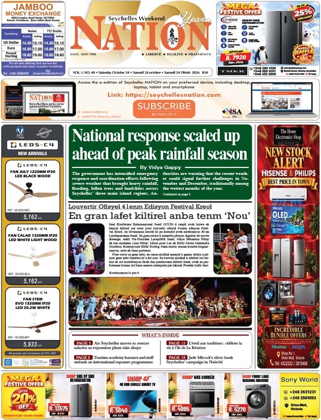 Saturday 24 October, 2026