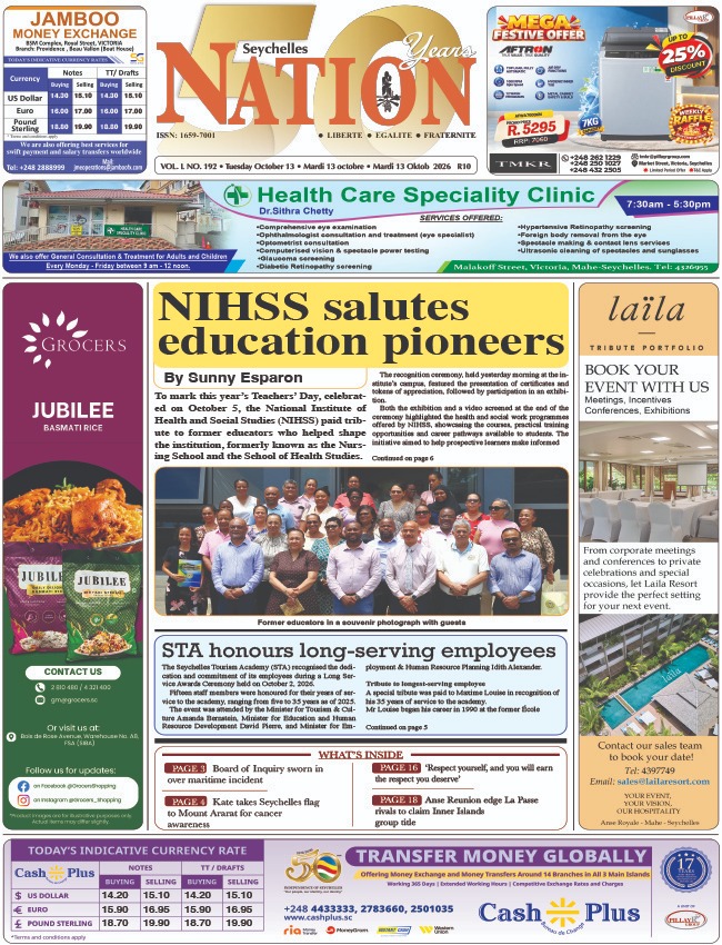 Tuesday 13 October, 2026
