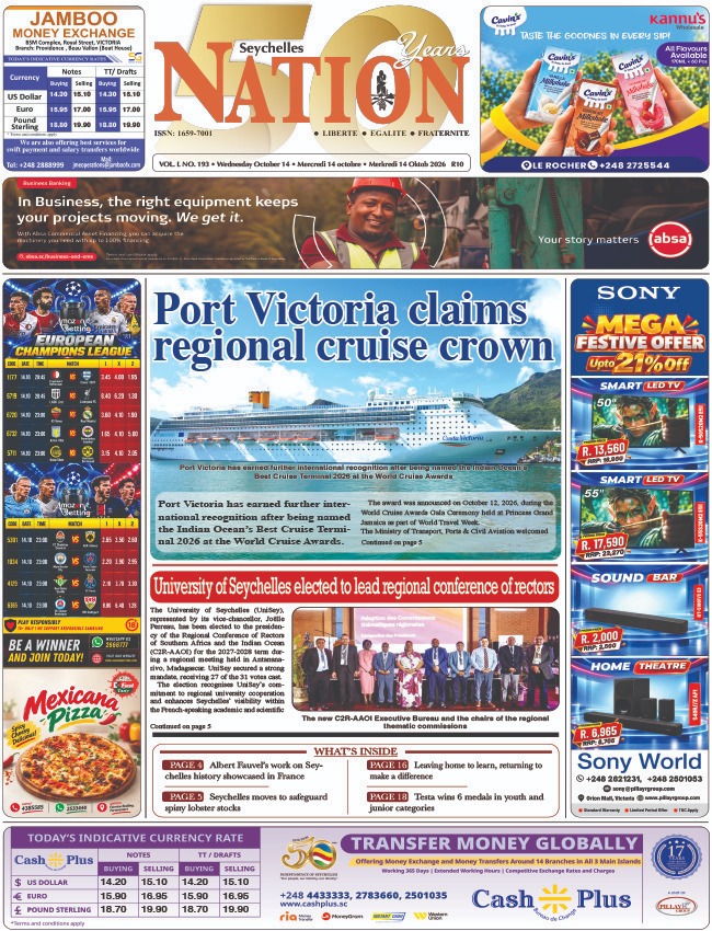 Wednesday 14 October, 2026