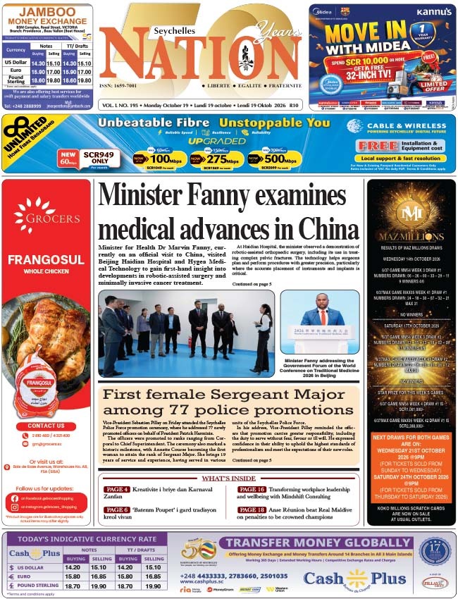 Monday 19 October, 2026